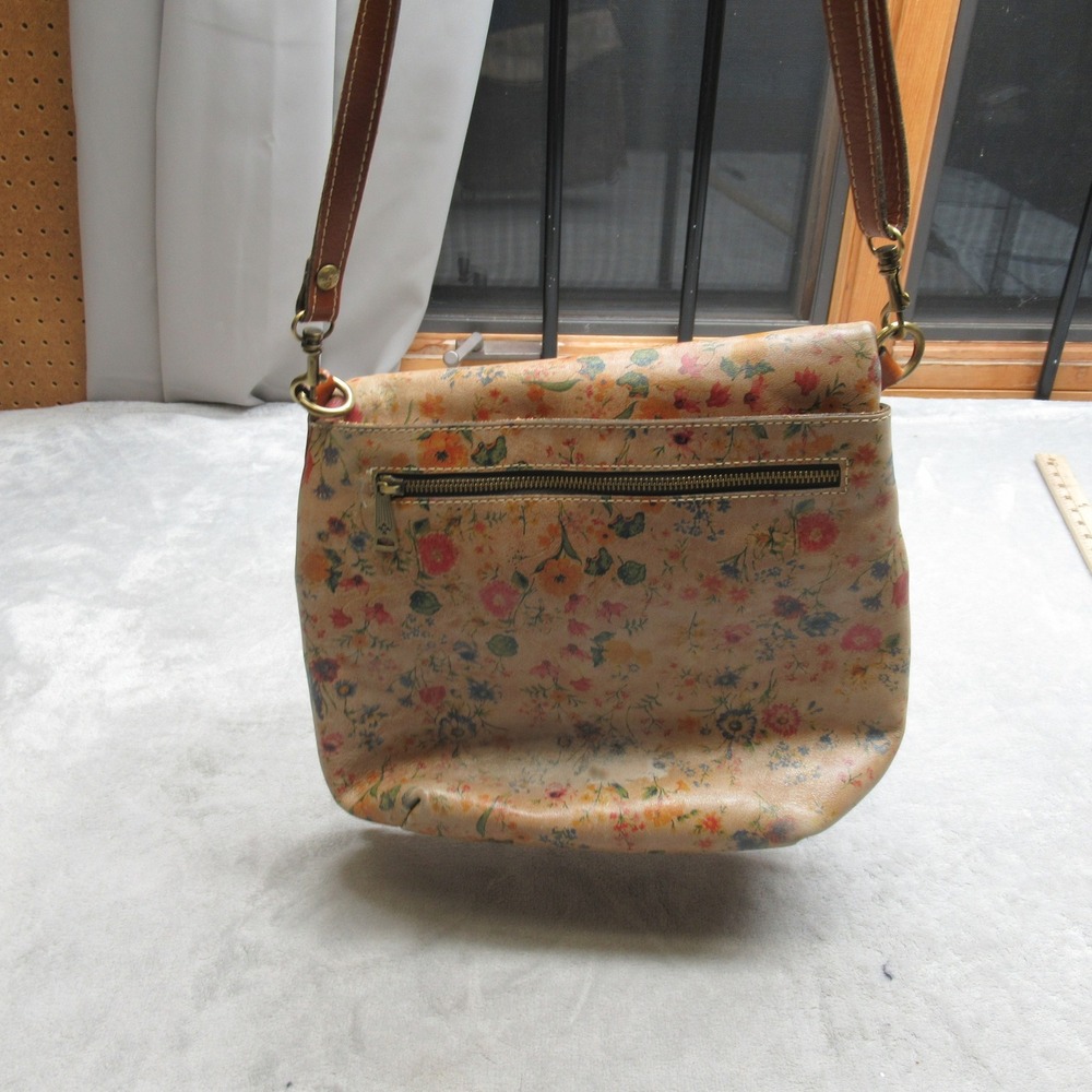 Patricia Nash Crossbody Bag White Multi Floral Leather Tassel‎ Tote Convertible